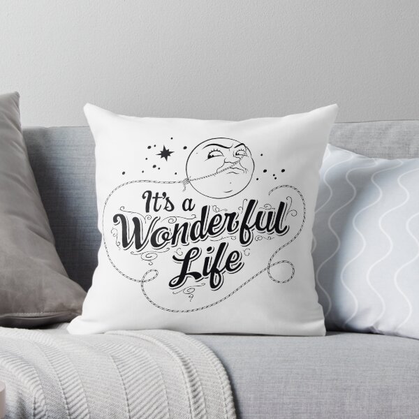 Jimmy Steward and Donna Reed Handmade Classic Movie Art Pillow It/'s a Wonderful Life Pillow with Fluffy Stuffing Star Light at Home