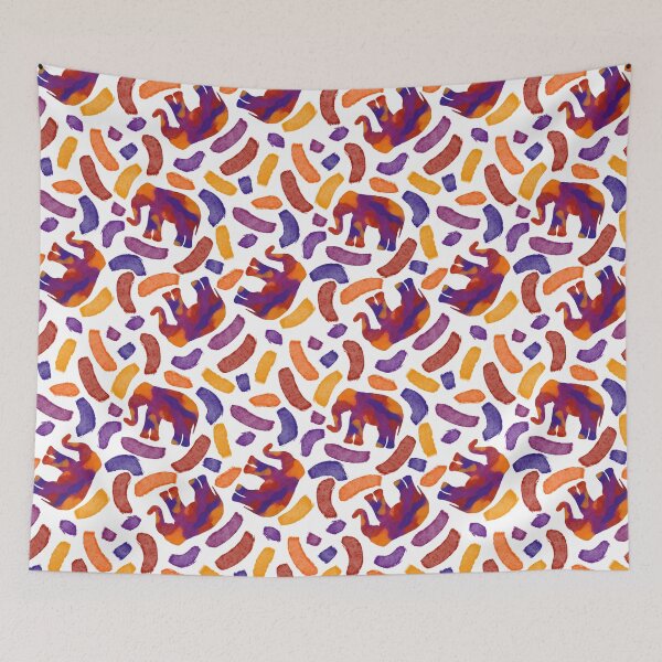 Item preview, Elephants in Warm Colors designed and sold by Hodgepodge Bricolage.