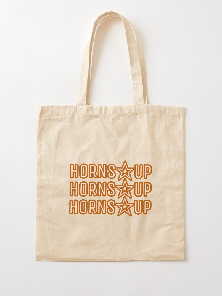 Alternate view of Horns Up - Dark Orange Tote Bag