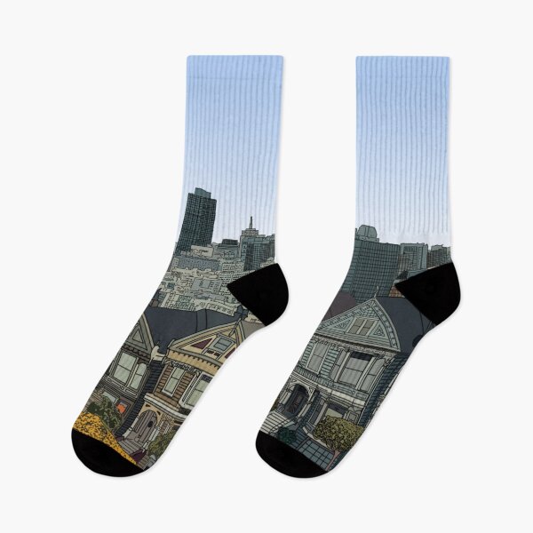 Item preview, Hand Drawn San Francisco Painted Ladies designed and sold by itsrturn.