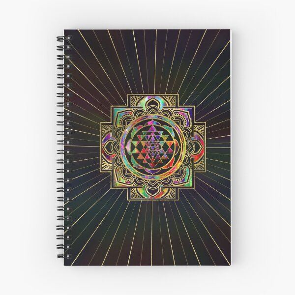 Item preview, Colorful Gold framed Sri Yantra Sri Chakra  designed and sold by k9printart.