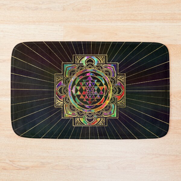 Item preview, Colorful Gold framed Sri Yantra Sri Chakra  designed and sold by k9printart.