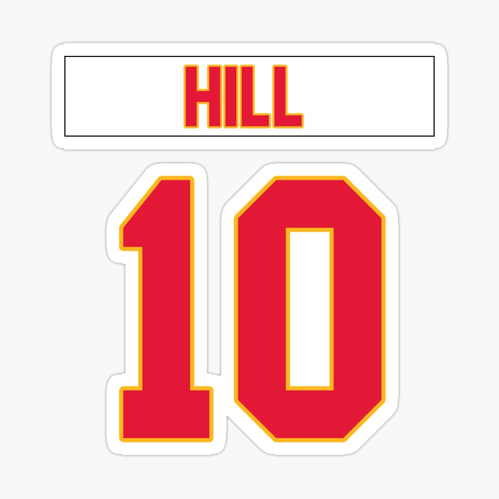 Tyreek Hill #10 To The Fans Sticker for Sale by GoalForGlory