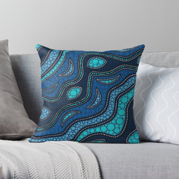 Dot Art Aboriginal Australian Inspired #3 Throw Pillow