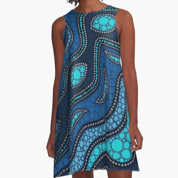 Dot Art Aboriginal Australian Inspired #3 A-Line Dress