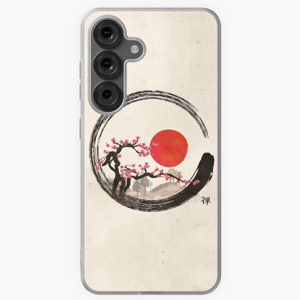 Aperçu de l'œuvre Cercle Zen Enso et Arbre Sakura créée et vendue par k9printart.