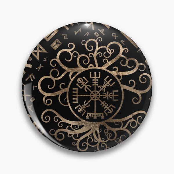 Item preview, Vegvisir Tree of life Yggdrasil and Runes designed and sold by k9printart.
