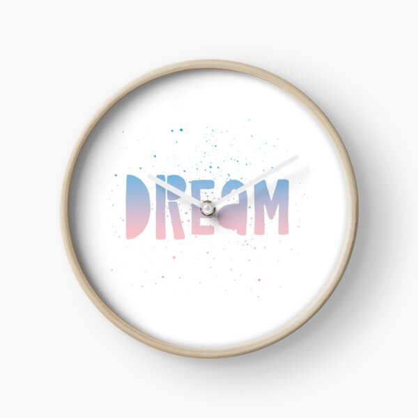 DREAM {blue and pink text} Clock