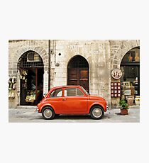 orange car in Gubbio Photographic Print