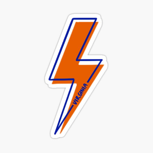 UVA Lightning Bolt Sticker