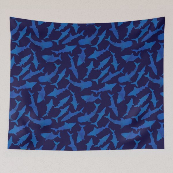 Item preview, Seamless Sharks designed and sold by Hodgepodge Bricolage.
