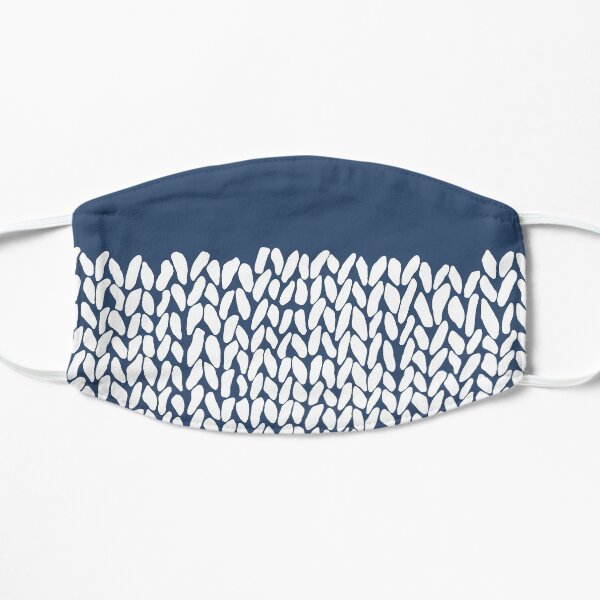 Half Knit Navy Small Mask