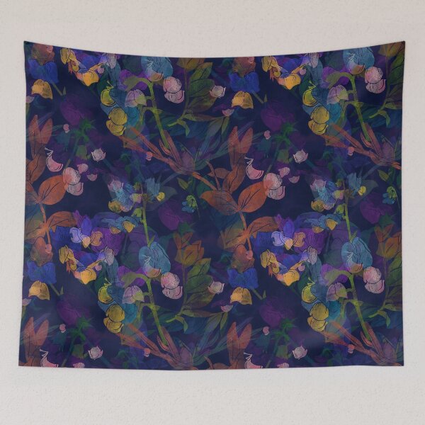 Item preview, Garden vetch in the night designed and sold by Shoshina.