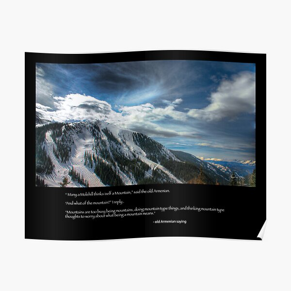 Molehills and Mountains - Condolence Poster