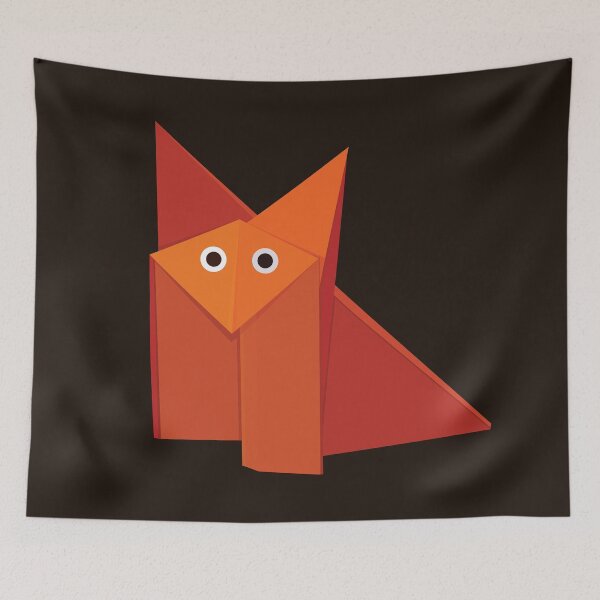 Item preview, Cute Origami Fox Dark designed and sold by Boriana Giormova.