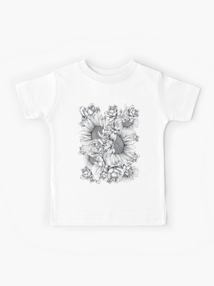 Black White SunFlowers and Roses