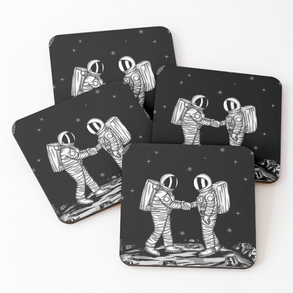 Item preview, Two astronaut shaking hands designed and sold by dhridjie.