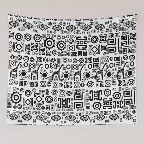 Item preview, Ethnic African Pattern- Black and White #2 designed and sold by k9printart.