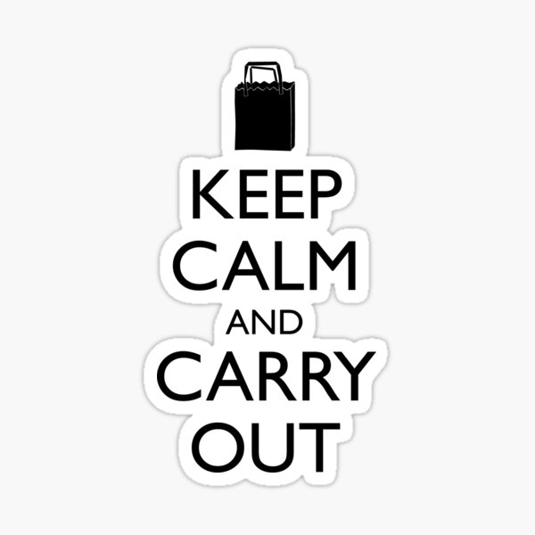 Item preview, Keep Calm And Carry Out designed and sold by Cat Lady Designs.