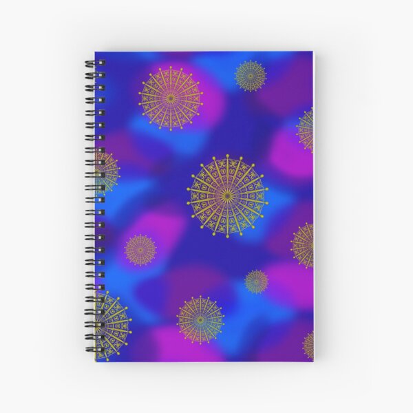Golden Sky Symbols Spiral Notebook