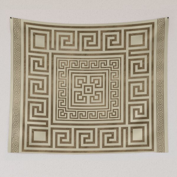 Item preview, Greek Key Ornament - Greek Meander - Pastel Gold designed and sold by k9printart.