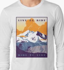 Live to Ride, Ride to Live retro cycling poster Long Sleeve T-Shirt