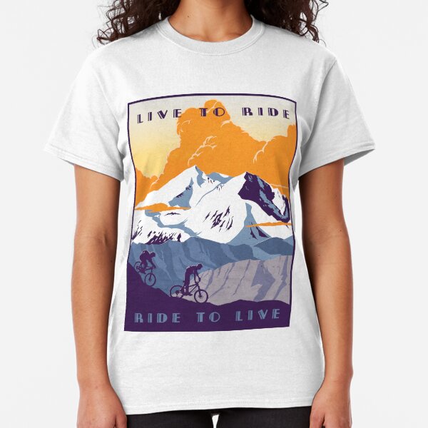 Live to Ride, Ride to Live retro cycling poster Classic T-Shirt