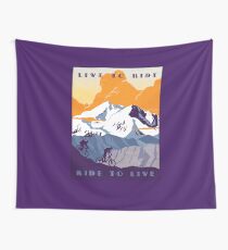 Tela decorativa Cartel de ciclismo retro Live to Ride, Ride to Live