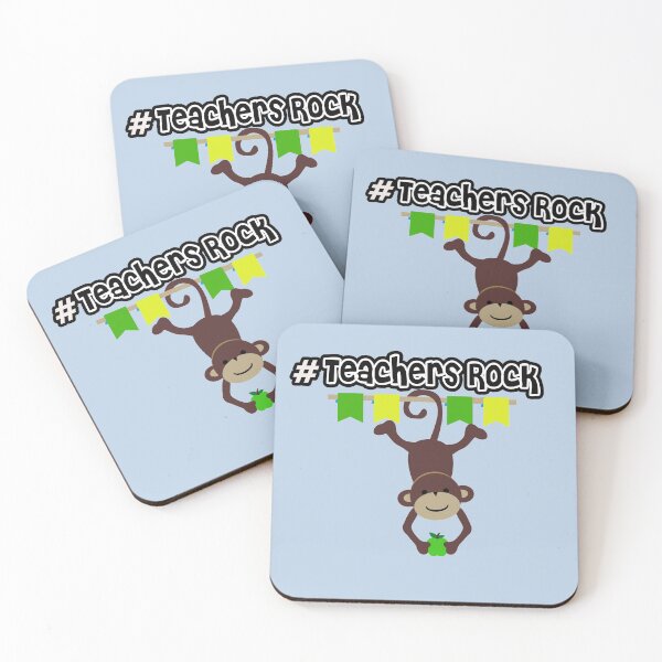 Item preview, Teachers Rock #teachersrock - Support our teachers design with cheeky monkey and granny smith apple designed and sold by Iskybibblle.