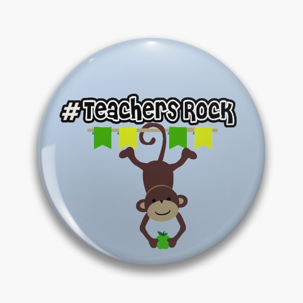 Item preview, Teachers Rock #teachersrock - Support our teachers design with cheeky monkey and granny smith apple designed and sold by Iskybibblle.