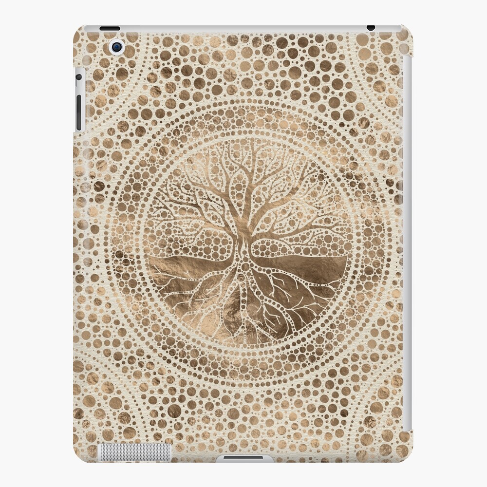 Tree Of Life Yggdrasil Dot Art Pastel Gold Ipad Case And Skin By K9printart Redbubble 7399