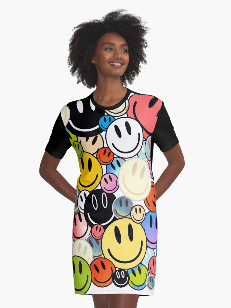 Face print t shirt dress online