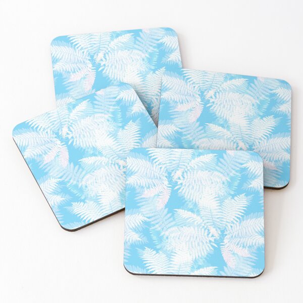 Item preview, winter blue fern pattern designed and sold by AsyaTury.