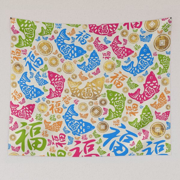 Item preview, Chinese Lucky Symbols Pattern #1 designed and sold by k9printart.