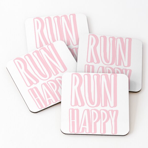 Item preview, Run Happy pink pastel sticker designed and sold by schmicol.