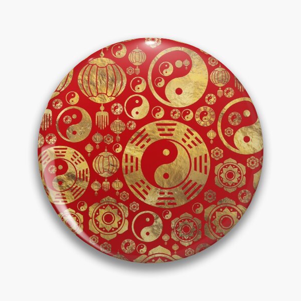 Item preview, The Bagua -Pa Kua and Chinese lucky symbols pattern designed and sold by k9printart.