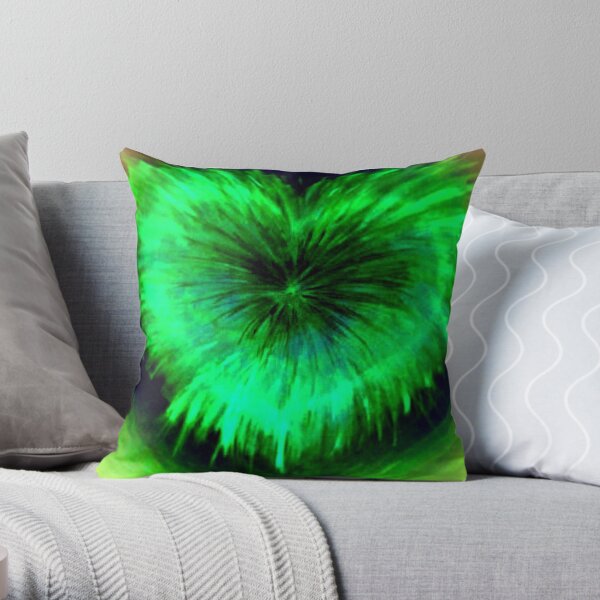 Purifying The Heart (Green) Throw Pillow