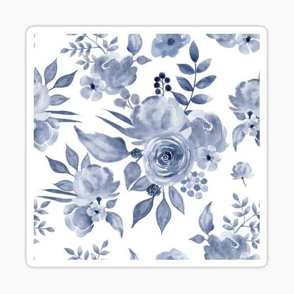 Hamptons Style Floral Design Sticker