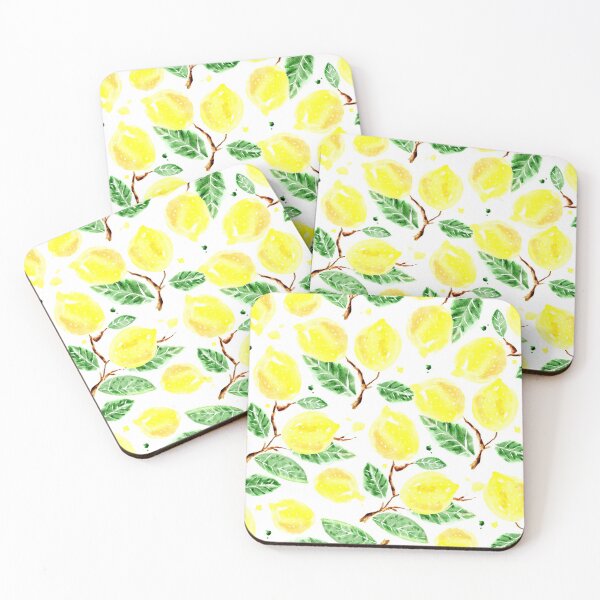 Item preview, Watecolor pattern with juicy lemons designed and sold by dashagileva-art.