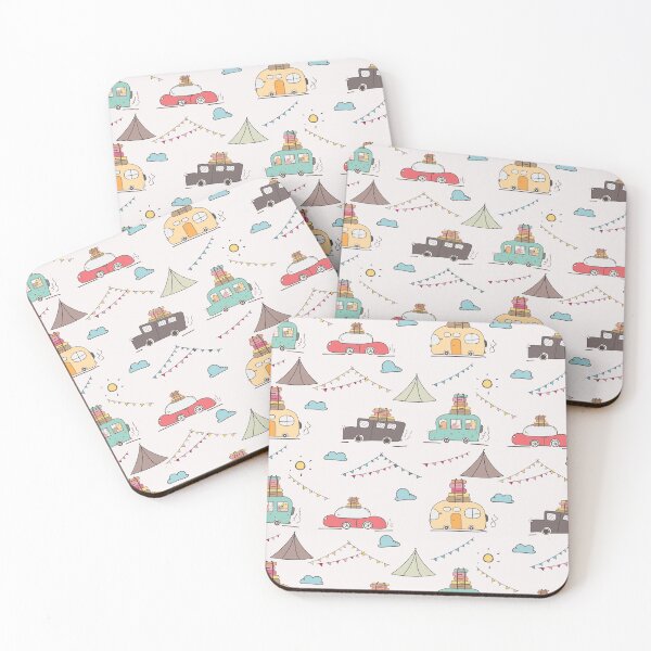 Item preview, Cute Camping Pattern designed and sold by AnastasiaDesign.