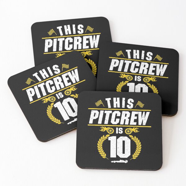 Item preview, Boys Racecar Driver Birthday This Pit Crew Is 10 Racing Shirt designed and sold by Orange Pieces.