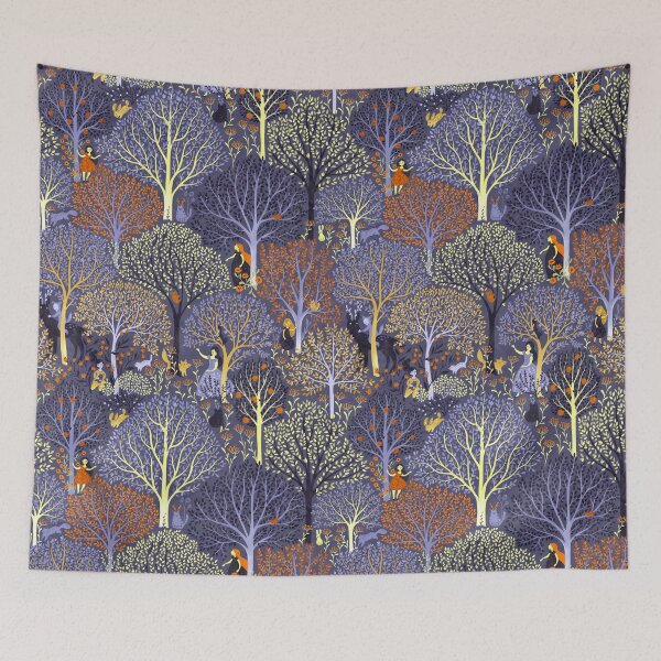 Item preview, Magical Forest in blue designed and sold by Gaia Marfurt.