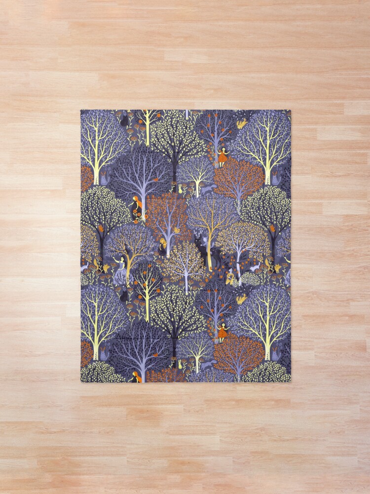 Alternate view of Magical Forest in blue Comforter