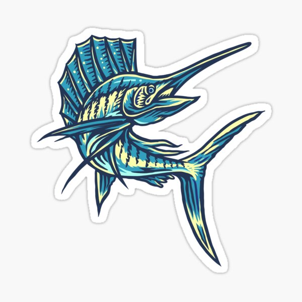 Vista previa del artículo con la obra «Pesca de pez vela», diseñado y vendido por Vector Scout Lab.