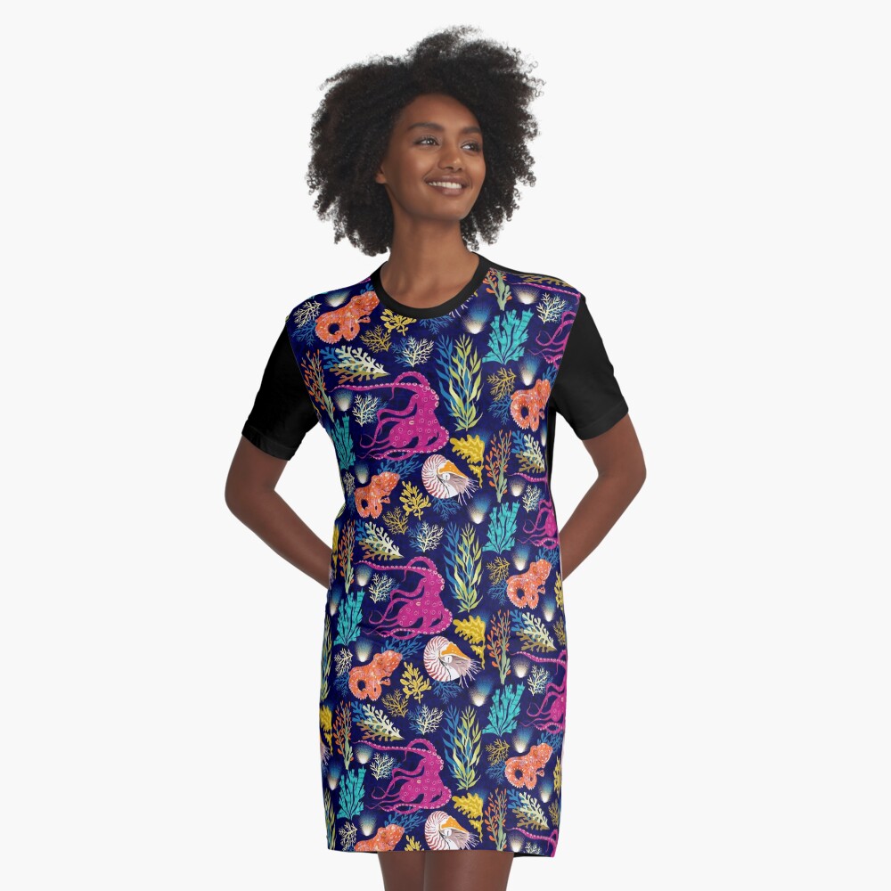 Item preview, Graphic T-Shirt Dress designed and sold by gaiamarfurt.