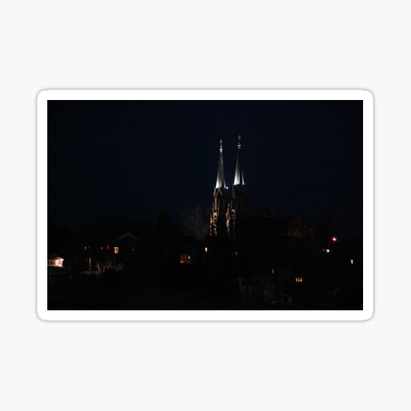Item preview, Zwillingstürme bei Nacht designed and sold by giftoftradition.