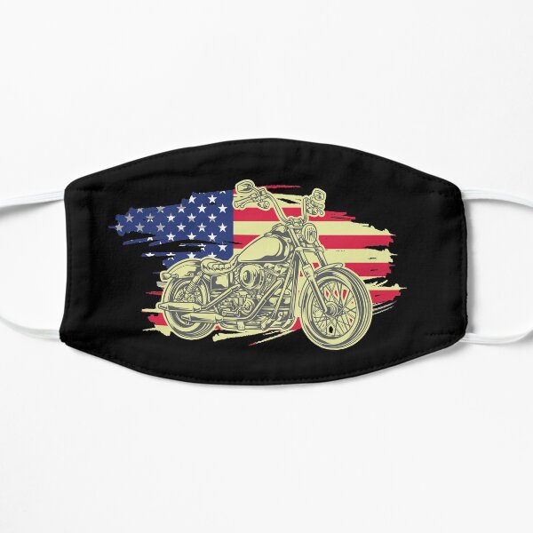 Retro Vintage Motorcycle | I love my Motorcycle USA Flag Mask