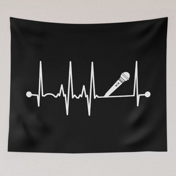 Item preview, Microphone Heartbeat designed and sold by teesaurus.