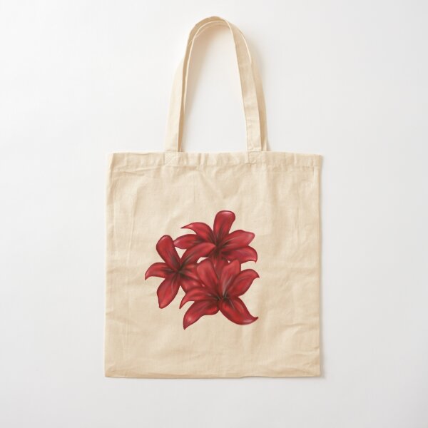 Rote Blüten / rote Blumen Baumwolltasche