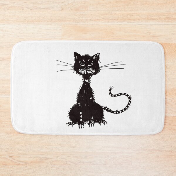 Item preview, Grunge Ragged Evil Black Cat designed and sold by Boriana Giormova.